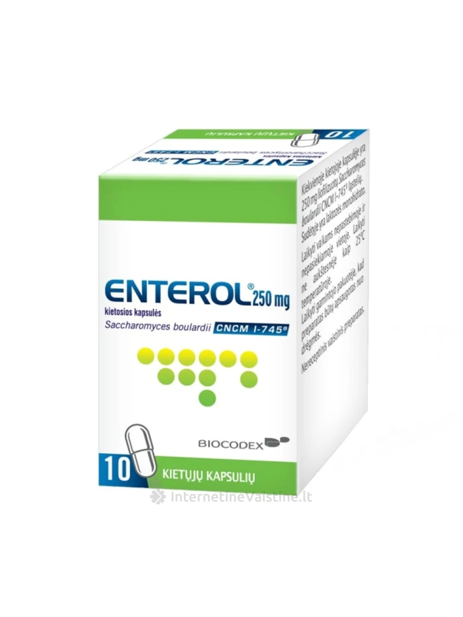 ENTEROL 250mg kietosios kapsulės, N10 | internetinevaistine.lt