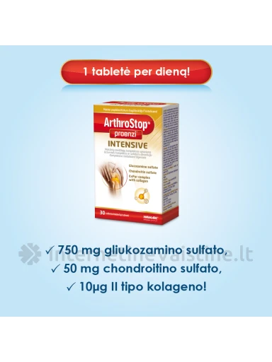 PROENZI ARTHROSTOP maisto papildas INTENSIVEM, tab. N30 | internetinevaistine.lt