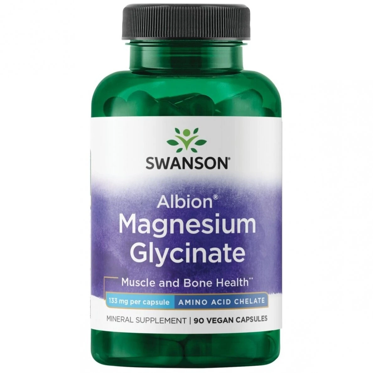 SWANSON MAGNIO Bisglicinatas 700mg, 90 kapsulių