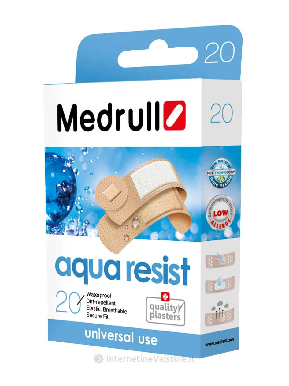 Pleistras (neperšlampamas) Aqua Resist 20 vnt. Medrull | internetinevaistine.lt