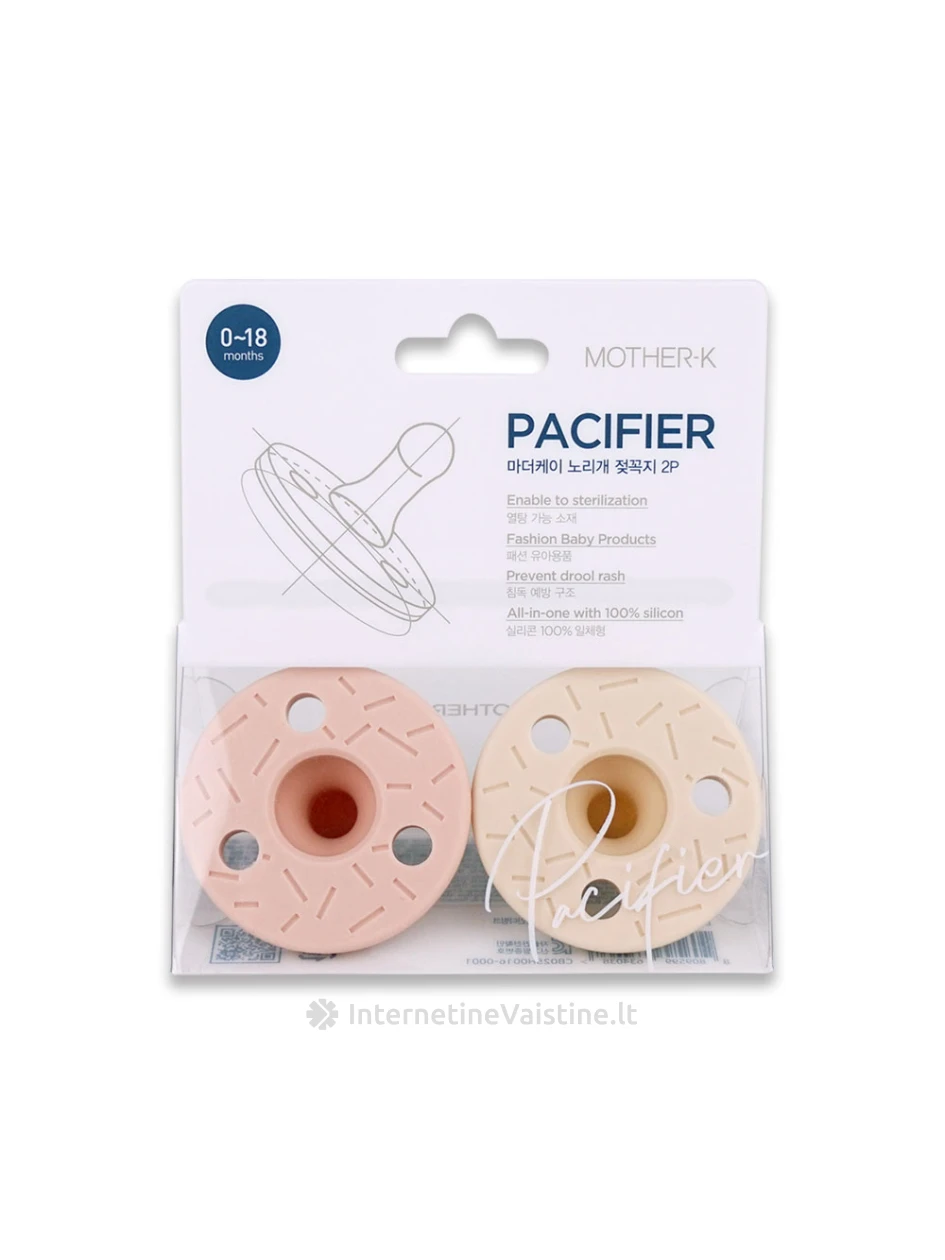 MOTHER-K čiulptukas (kreminis/rožinis) 2 vnt., 2 vnt. | internetinevaistine.lt