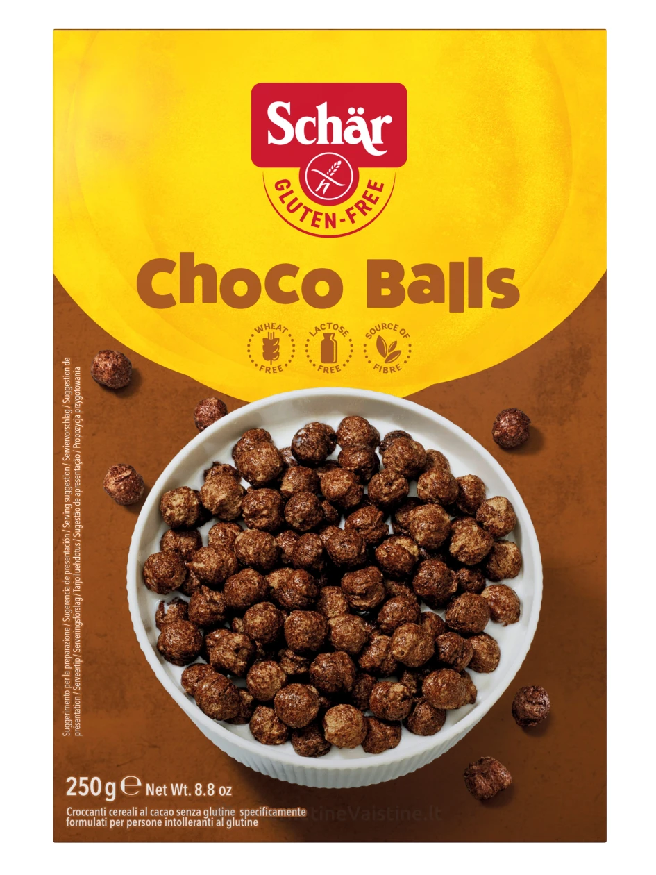 Schär CHOCO BALLS - šokoladiniai dribsniai be glitimo, 250g | internetinevaistine.lt