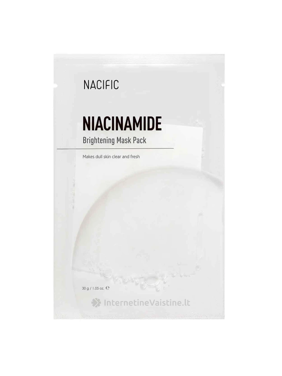 NACIFIC Niacinamide Brightening Mask šviesinanti lakštinė veido kaukė su niacinamidu, 30 g., Vnt | internetinevaistine.lt