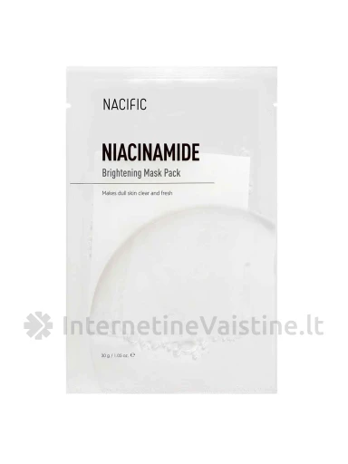 NACIFIC Niacinamide Brightening Mask šviesinanti lakštinė veido kaukė su niacinamidu, 30 g., Vnt | internetinevaistine.lt