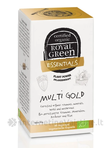 ROYAL GREEN BIO Multi Gold multivitaminai nuo 12 metų N90 kaps. | internetinevaistine.lt