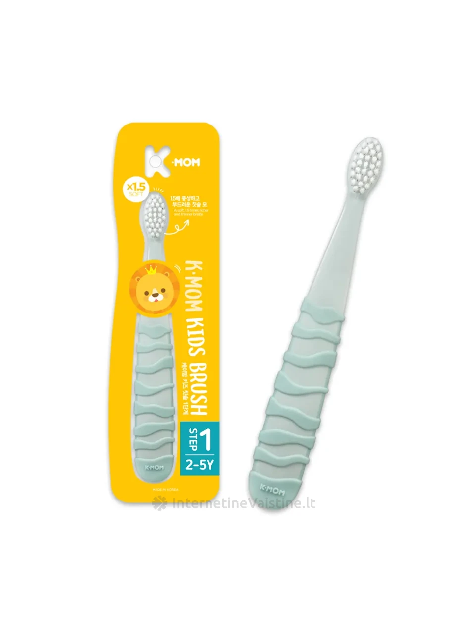 K-MOM dantų šepetėlių rinkinys (nuo 12-36mėn.) (mėtinės spalvos) | internetinevaistine.lt