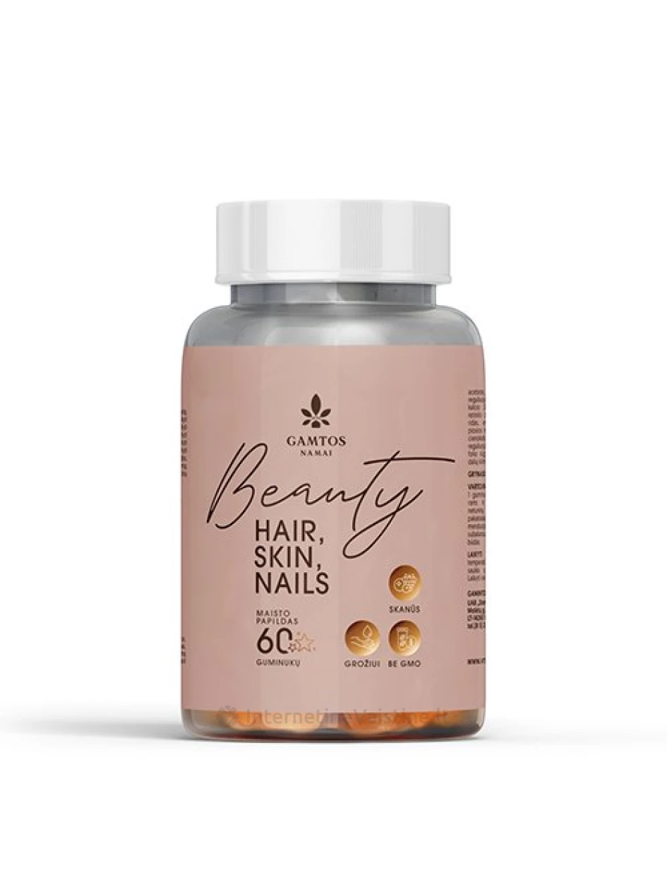 BEAUTY HAIR, SKIN, NAILS guminukai N60, 60 vnt. | internetinevaistine.lt