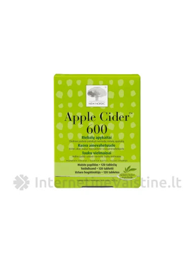 NEW NORDIC APPLE CIDER (Obuolių sidras) 600mg tab. N120 | internetinevaistine.lt