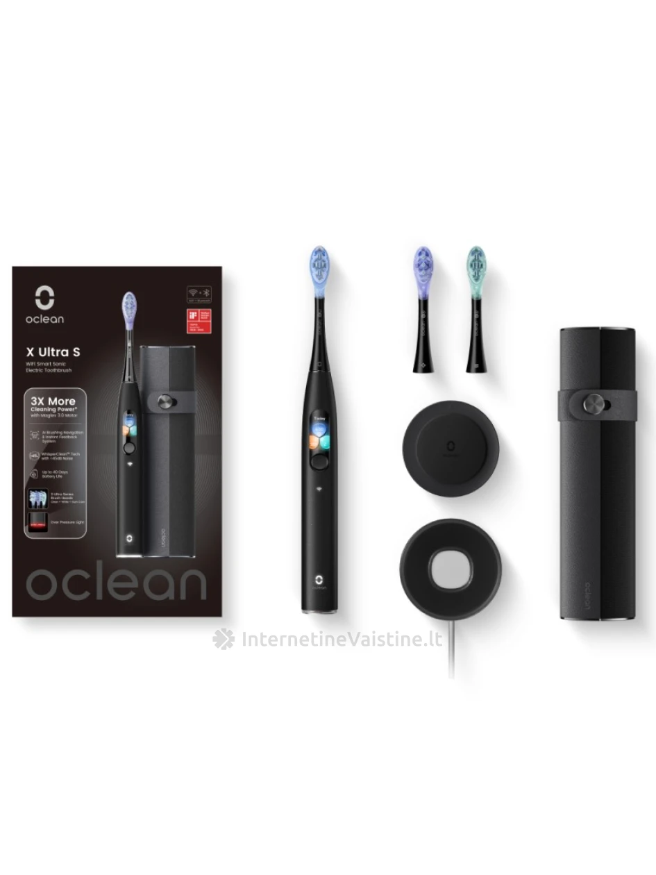 Dantų šep. OCLEAN X Ultra Set Black elektrin. N1 | internetinevaistine.lt