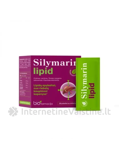 BIOFARMACIJA maisto papildas milteliais SILYMARIN LIPID, 28 pak | internetinevaistine.lt