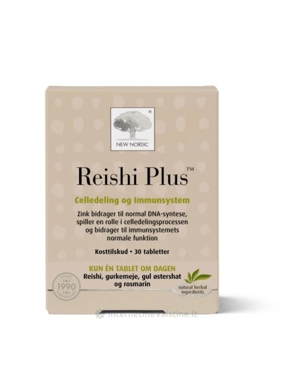 NEW NORDIC REISHI plus tab. N30 | internetinevaistine.lt