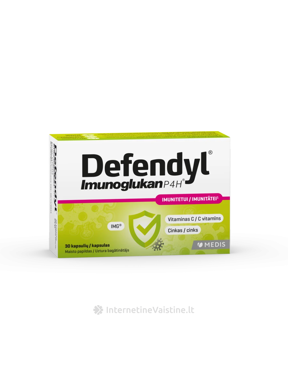 Defendyl Imunoglukan P4H, 30 kapsulių | internetinevaistine.lt