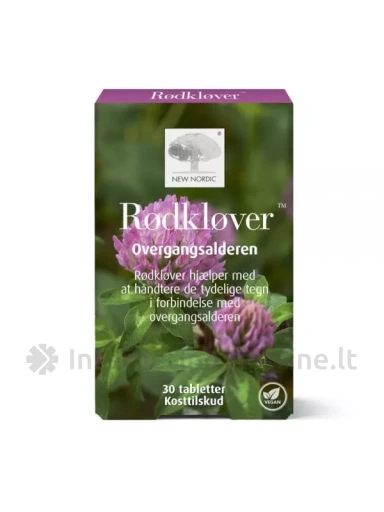 NEW NORDIC maisto papildas RAUDONŲJŲ DOBILŲ EKSTRAKTAS RODKLOVER, 30 tab. | internetinevaistine.lt