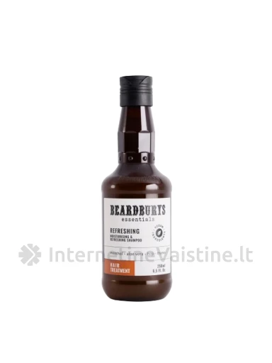 BEARDBURYS Essential Refreshing gaivinantis šampūnas su mentoliu, 250 ml, Vnt | internetinevaistine.lt