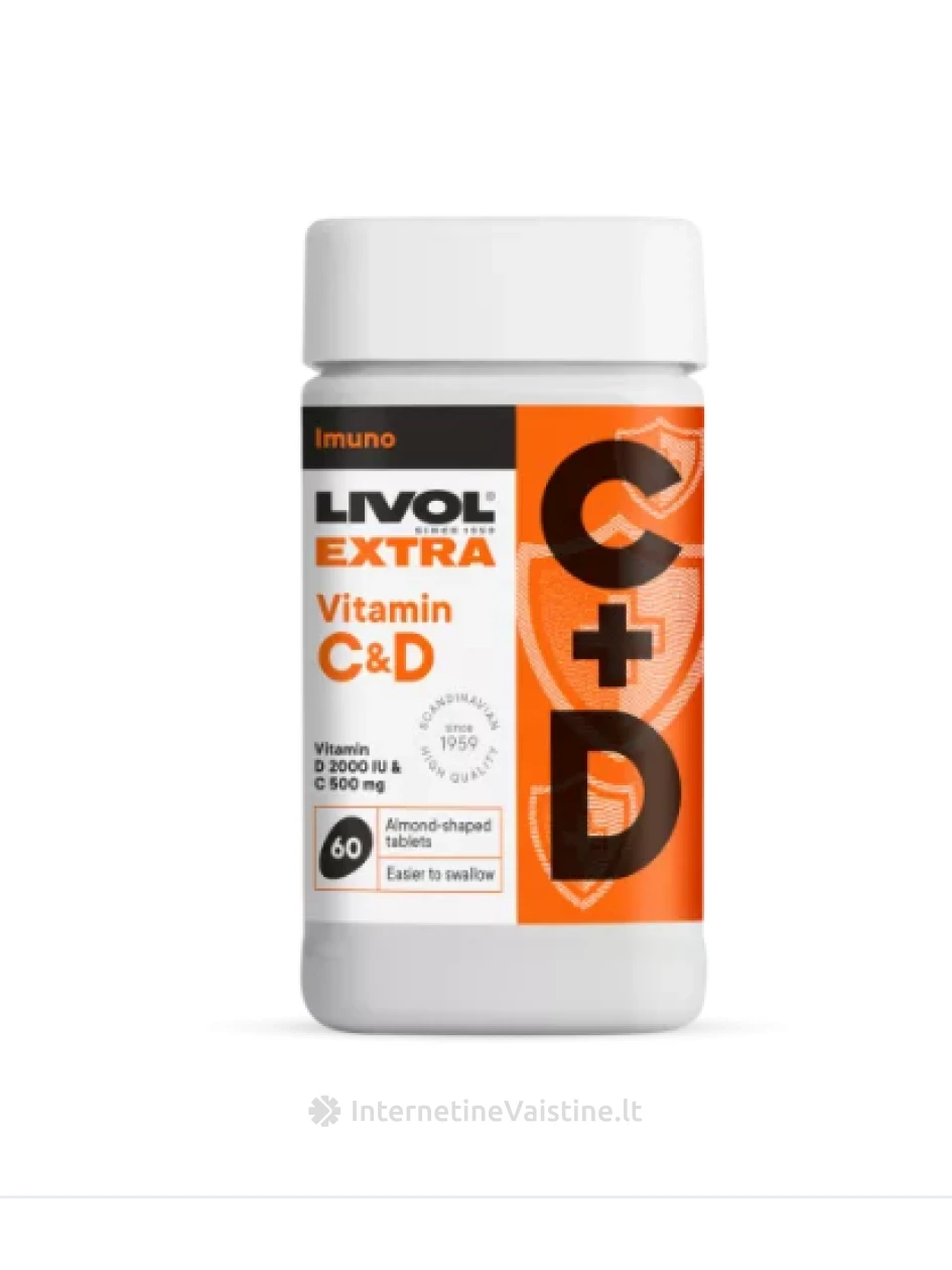 LIVOL Extra C+D tab. N60, 60 vnt. | internetinevaistine.lt