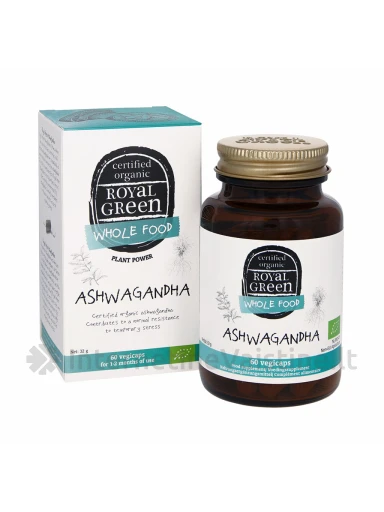 ROYAL GREEN BIO Ashwagandha (ašvaganda) 430 mg N60 kaps. | internetinevaistine.lt