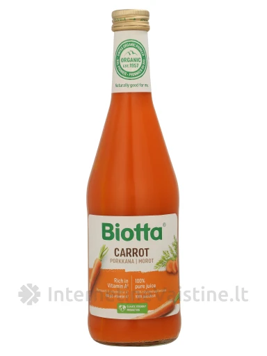 BIOTTA Morkų sultys, 500 ml, Vnt | internetinevaistine.lt