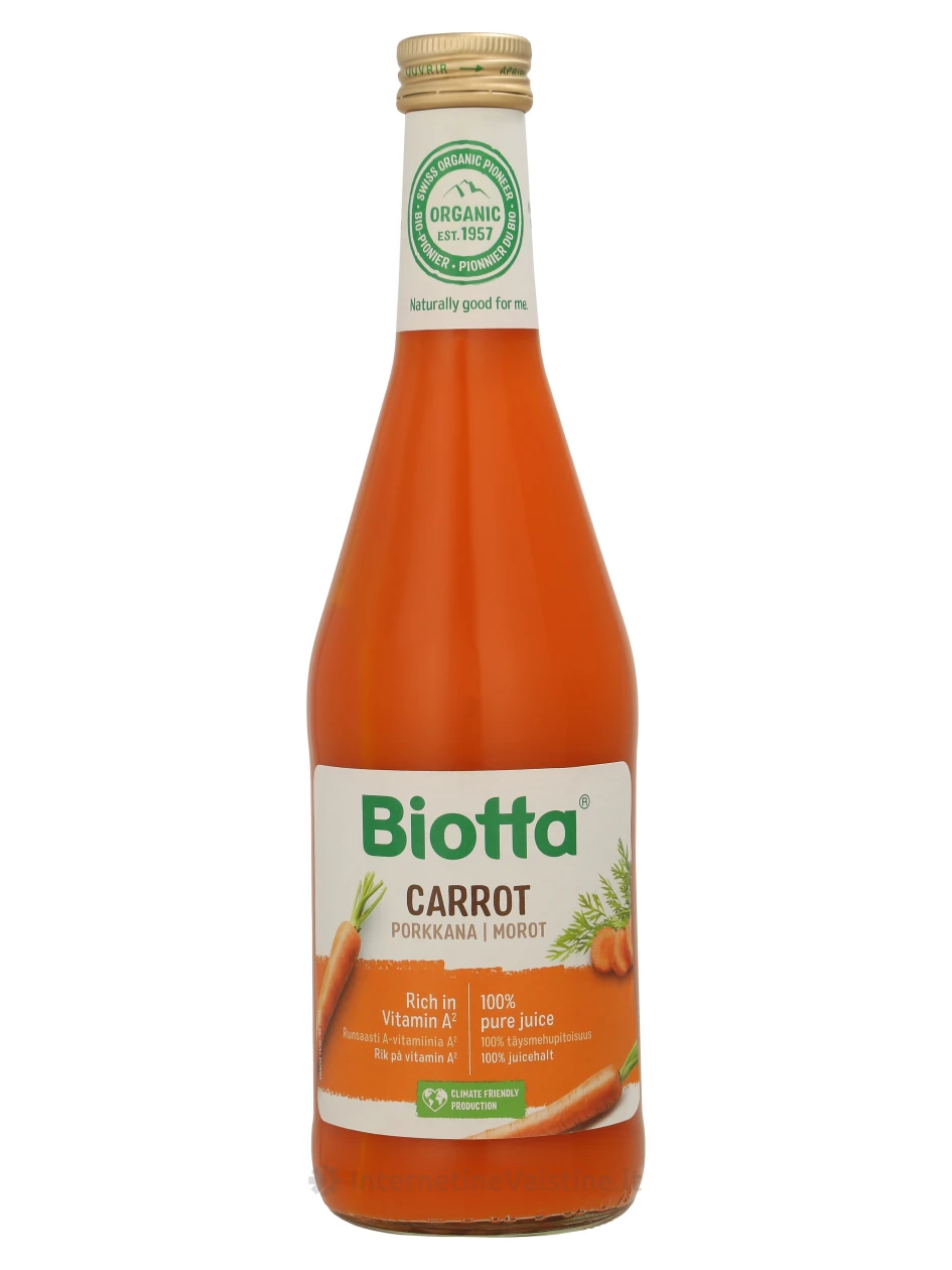 BIOTTA Morkų sultys, 500 ml, Vnt | internetinevaistine.lt