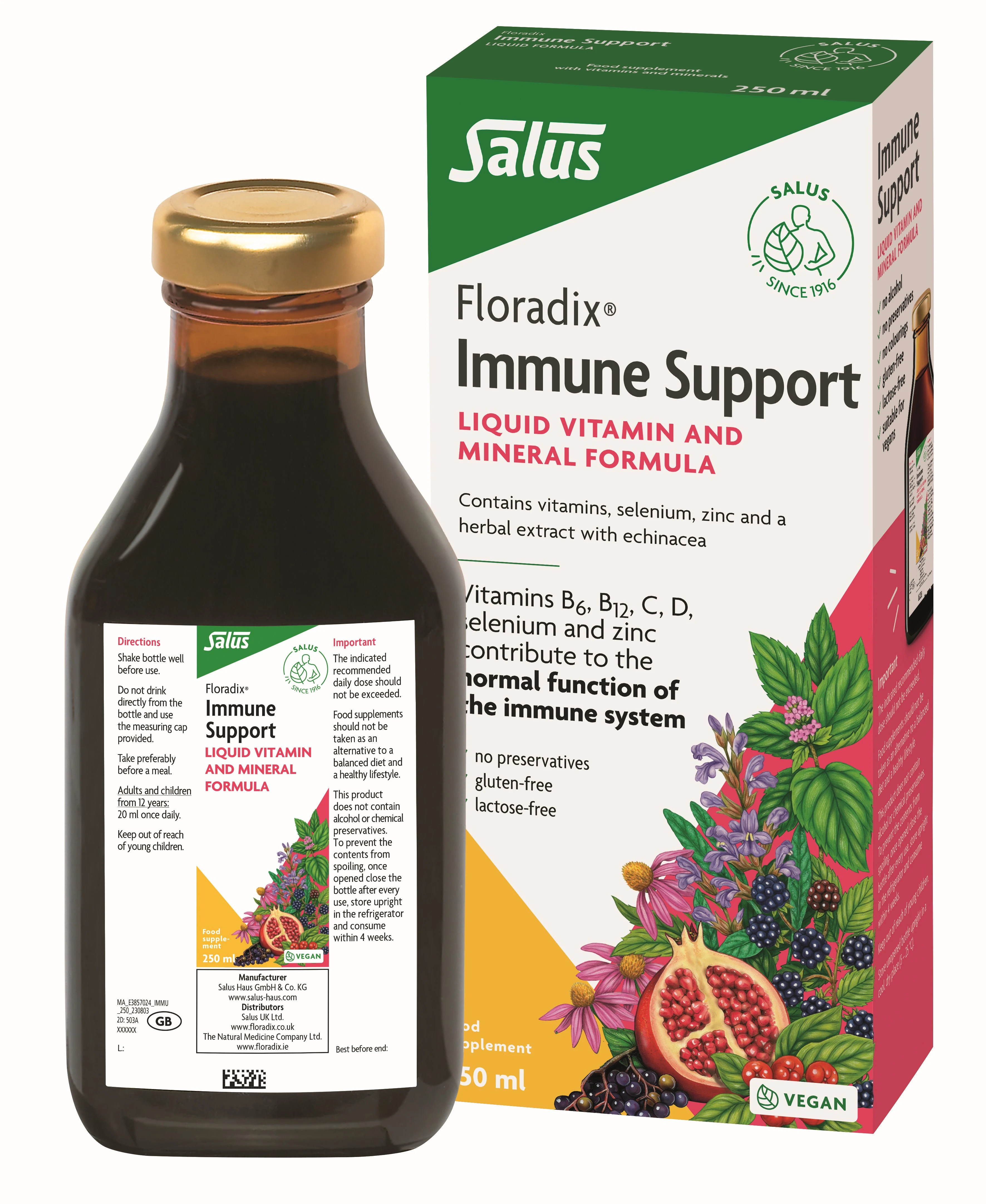 Floradix IMMUNE SUPPORT be glitimo, 250ml