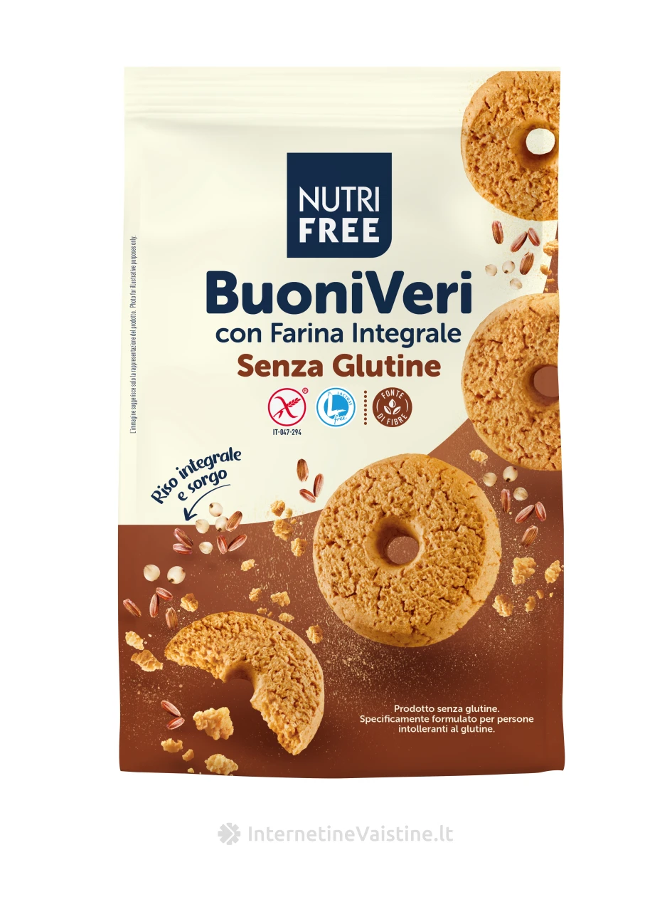 NUTRIFREE BUONI VERI - sausainiai be glitimo, 250g | internetinevaistine.lt