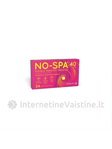 NO-SPA 40MG PLĖV.DENGT. TAB. N24 | internetinevaistine.lt