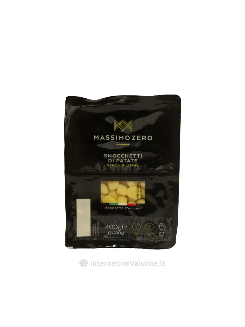 MASSIMO ZERO GNOCCHETTI DI PATATE -  maži bulvių virtinukai be glitimo, 400g | internetinevaistine.lt