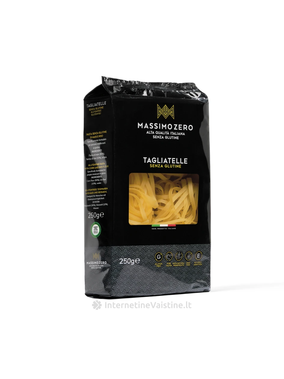 MASSIMO ZERO TAGLIATELLE  - makaronai be glitimo, 250g | internetinevaistine.lt