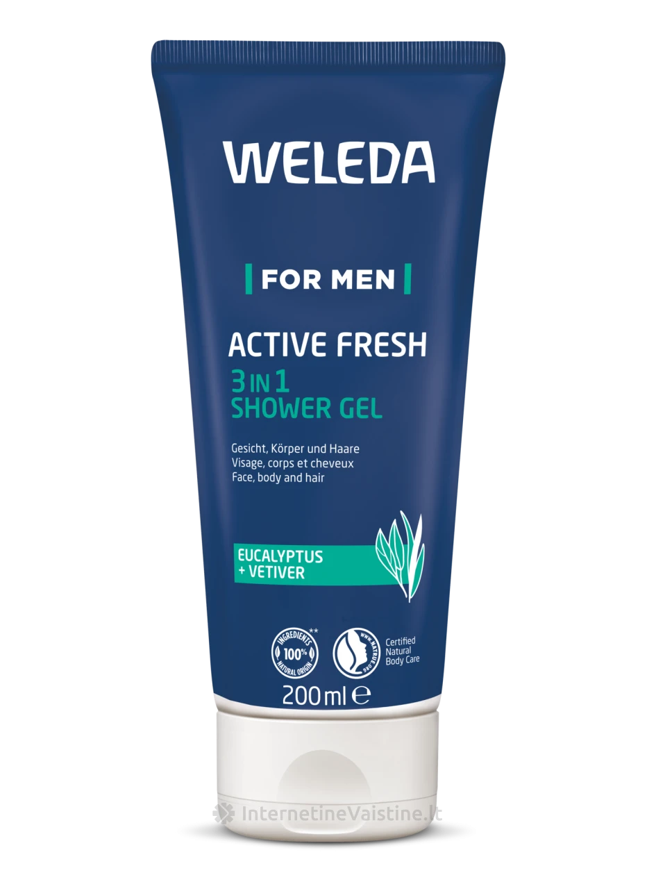 WELEDA MEN dušo želė, 200 ml | internetinevaistine.lt