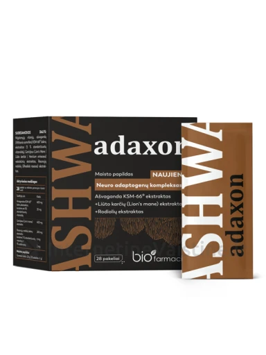 BIOFARMACIJA AŠVAGANDA Adaxon milt. N28 | internetinevaistine.lt