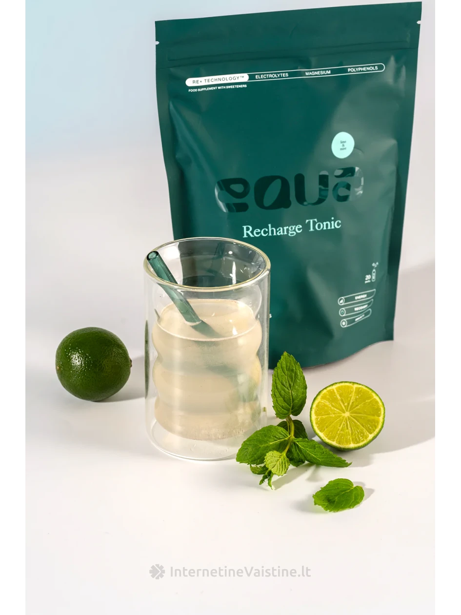 Elektrolitų gėrimas EQUA žaliosios citrinos ir mėtų skonio, 20 paketėlių - InternetineVaistine.lt