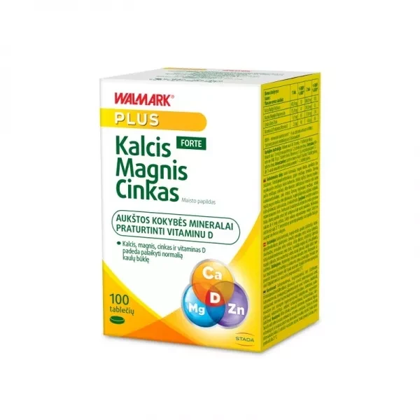 WALMARK KALCIS-MAGNIS-CINKAS FORTE, 100 tablečių