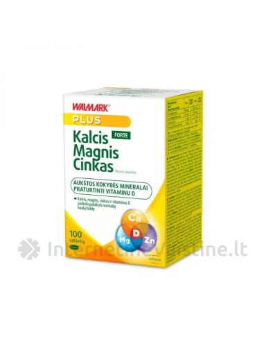 WALMARK KALCIS-MAGNIS-CINKAS FORTE, tab N100, . | internetinevaistine.lt
