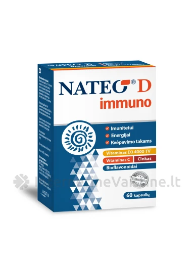 NATEO® D immuno IU4000, 60 kapsulių, 60 kapsulių | internetinevaistine.lt
