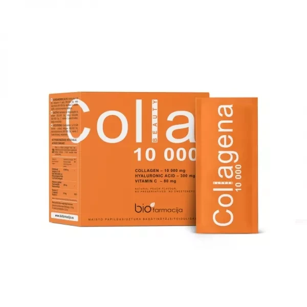 BIOFARMACIJA maisto papildas milteliais COLLAGENA BEAUTY 10000 mg, 20 pak.