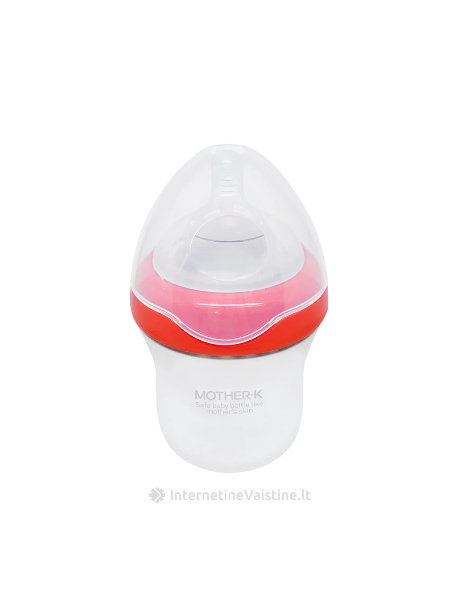 MOTHER-K buteliukas maitinimo silikoniniai 180ml  (raudonas), Vnt | internetinevaistine.lt