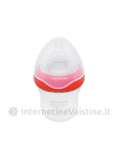 MOTHER-K buteliukas maitinimo silikoniniai 180ml  (raudonas), Vnt | internetinevaistine.lt