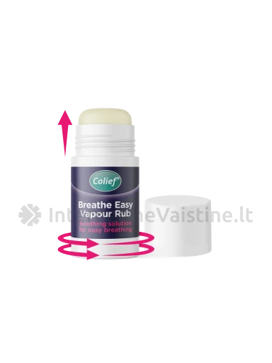Colief BREATHE EASY VAPOUR RUB raminantis balzamas lengvam kvėpavimui, 30g | internetinevaistine.lt