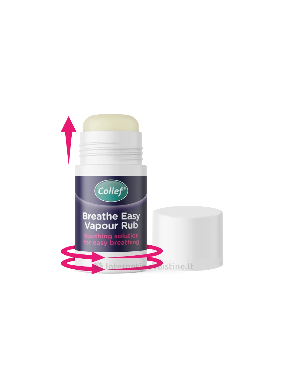 Colief BREATHE EASY VAPOUR RUB raminantis balzamas lengvam kvėpavimui, 30g | internetinevaistine.lt