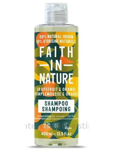 FAITH IN NATURE Grapefruit & Orange visų tipų plaukams šampūnas, 400 ml, Vnt | internetinevaistine.lt
