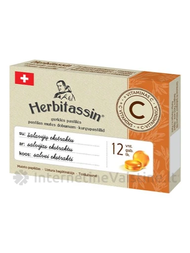 HERBITASSIN past., su island. kerpena ir medumi, N12, 12 vnt. | internetinevaistine.lt