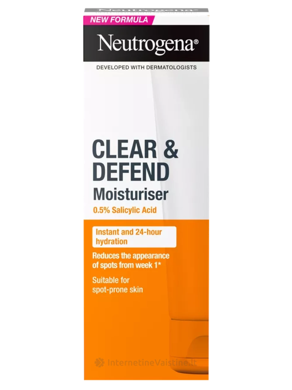 NEUTROGENA Clear&Defend Oil-free drėkinantis veido kremas., 50 ml, Vnt | internetinevaistine.lt