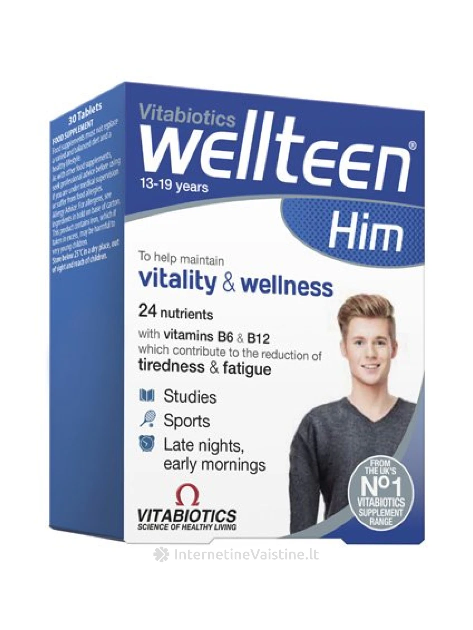 WELLTEEN HIM, 30 tablečių | internetinevaistine.lt