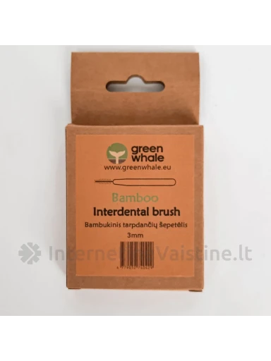 GREEN WHALE Dantų šep. bambuk. tarpd. 2mm N8, 8 vnt. | internetinevaistine.lt