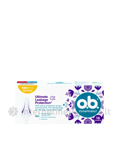 Tamponai O.B. ProComfort Extra Protect Normal 16 vnt., 16vnt. | internetinevaistine.lt
