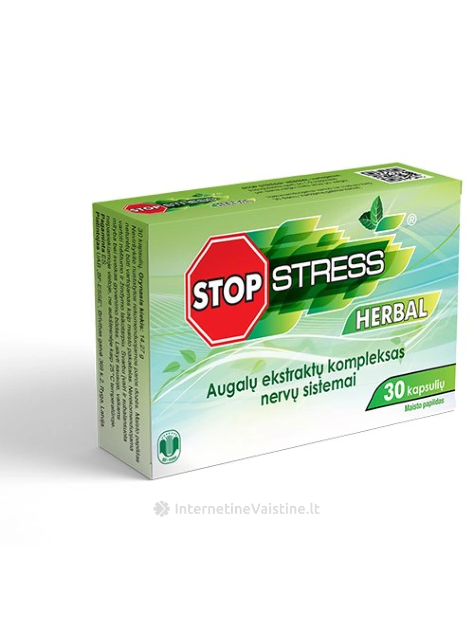 STOP STRESS Herbal kaps. N30, 30 vnt. | internetinevaistine.lt
