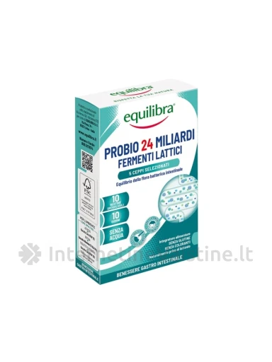 EQUILIBRA probiotikai PROBIO 24 MILIARDI DI FERMENTI pak., N10. | internetinevaistine.lt