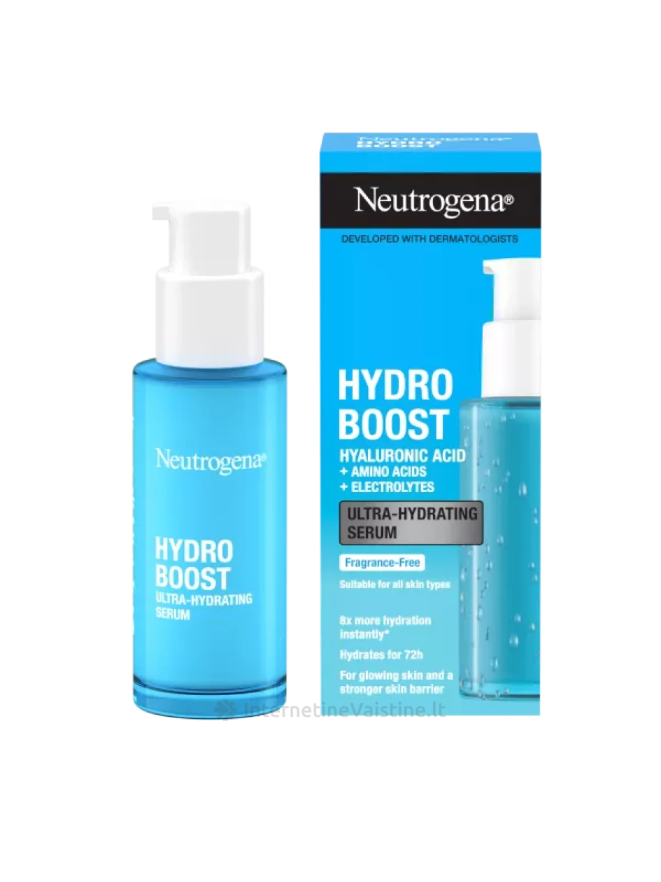 NEUTROGENA HYDRO BOOST drėkinantis veido serumas, 30 ml, Vnt | internetinevaistine.lt