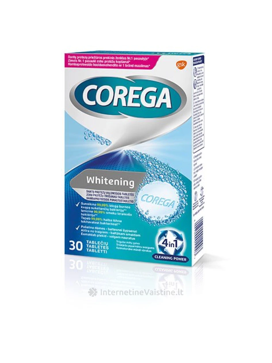 COREGA WHITE TAB. N30 | internetinevaistine.lt