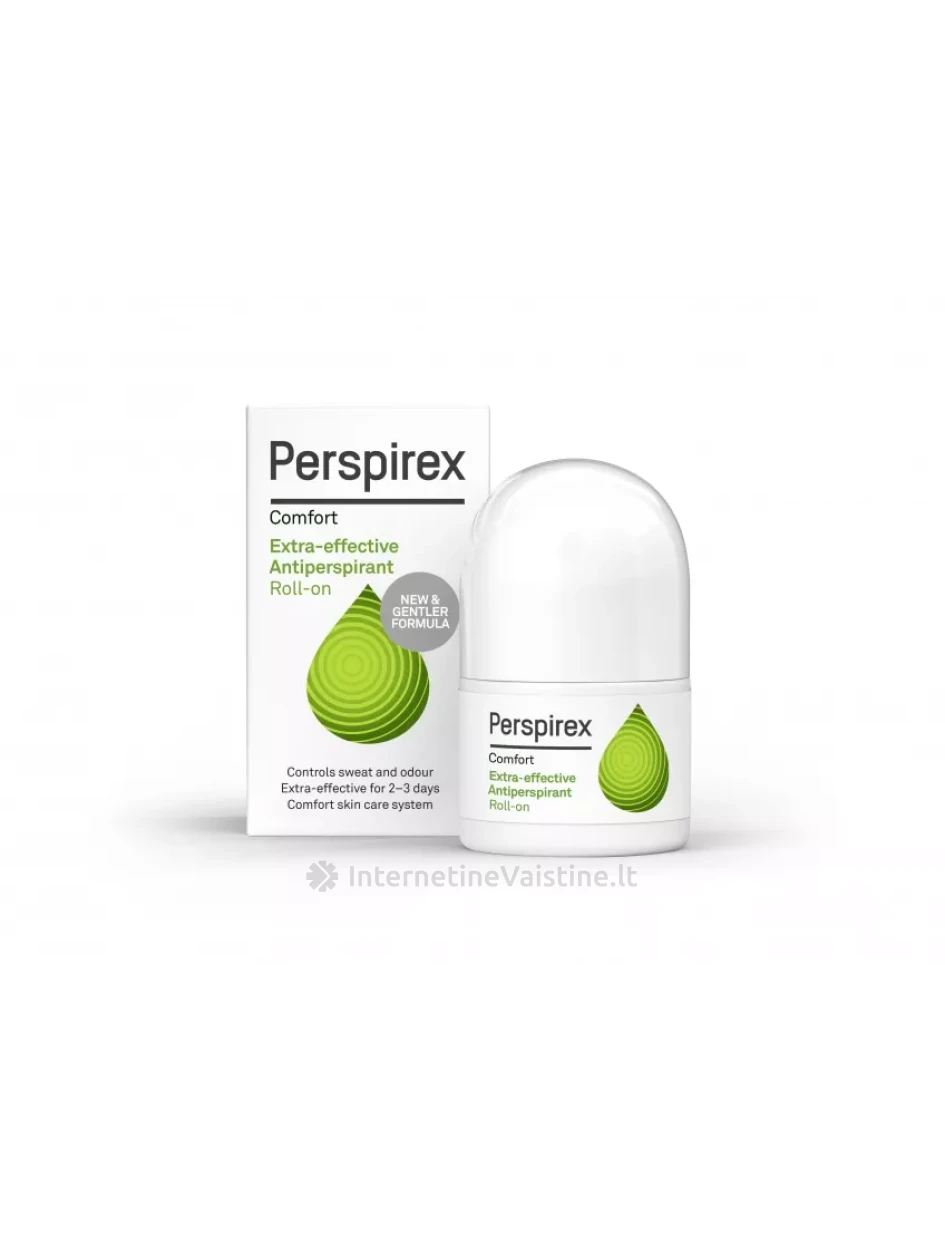 PERSPIREX Comfort antiperspirantas rut., 20 ml | internetinevaistine.lt