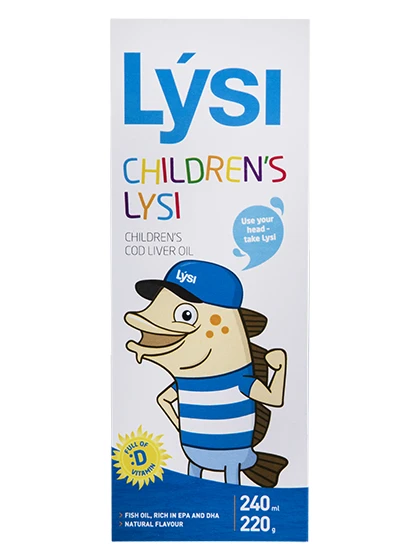 Lysi CHILDRENS - žuvų taukai vaikams, natūralaus skonio, 240ml